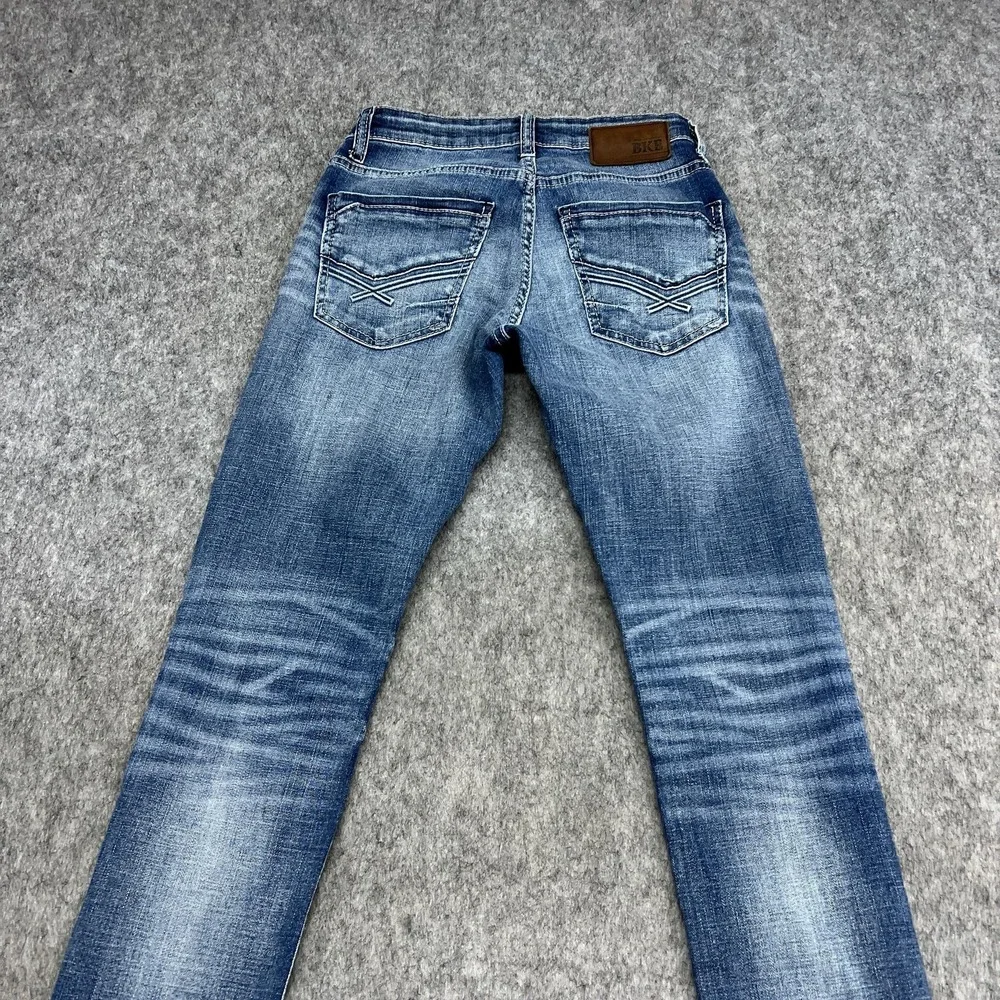 BKE Alec Jeans Mens 28R Blue Medium Wash Skinny Slim Stretch Denim Pants 28x32